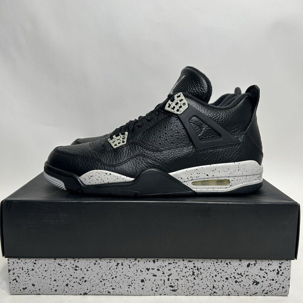 Nike Shoes Air Jordan 4 Retro Men's LS “Black Oreo” 2024 - Picture 6 of 9